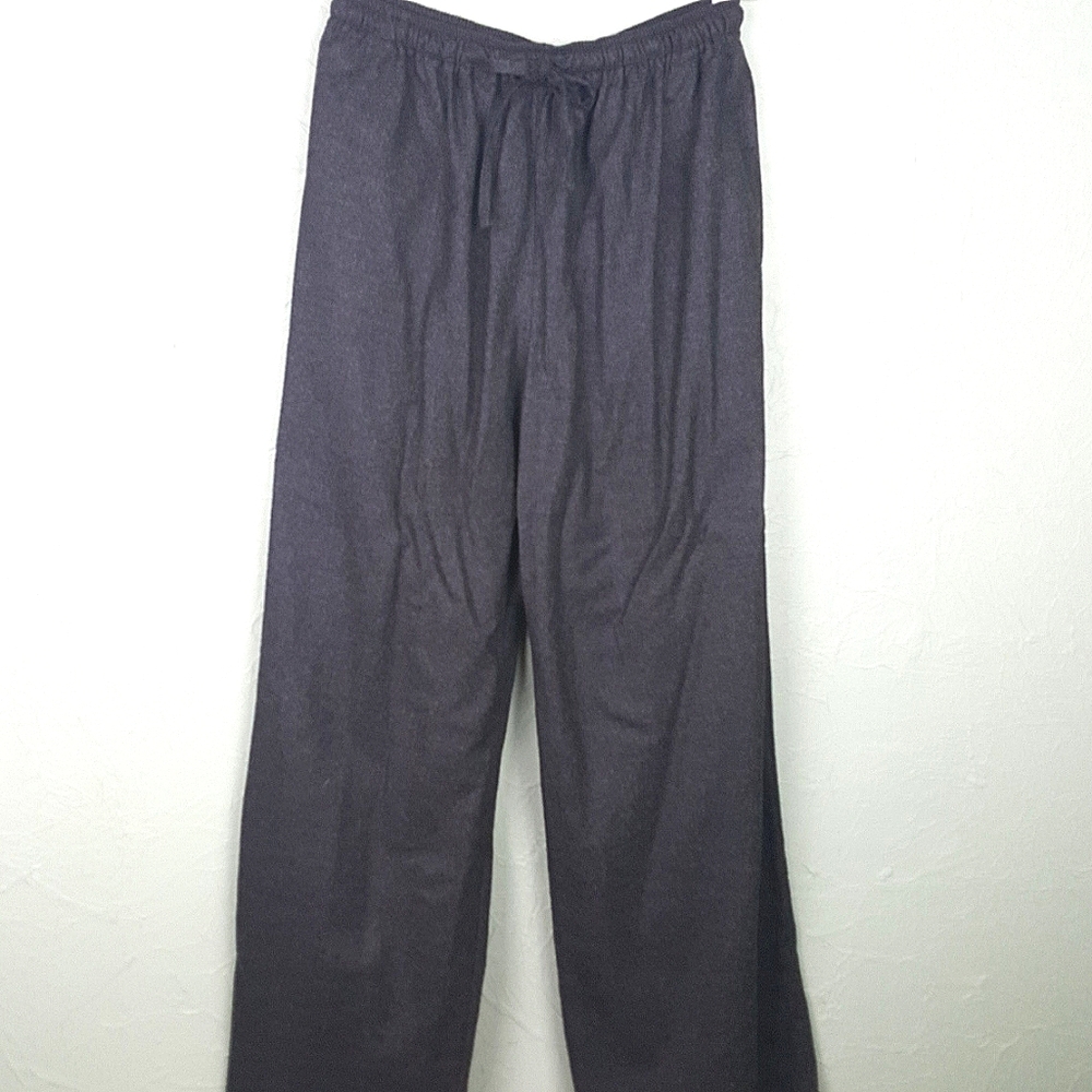 ESKANDAR Wool Wide Leg Pants Elastic Drawstring
